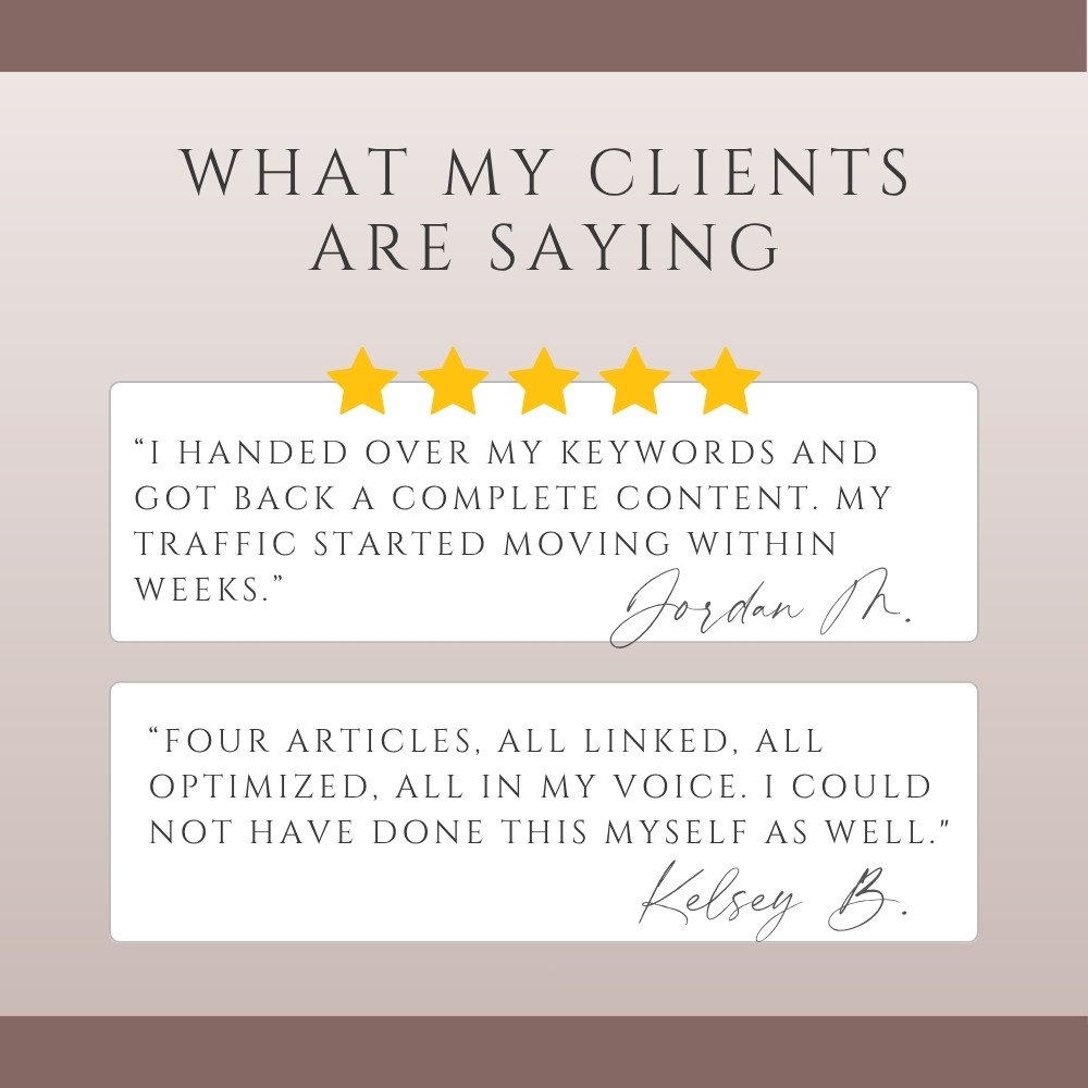 SEO Article Writing Service Customer Love