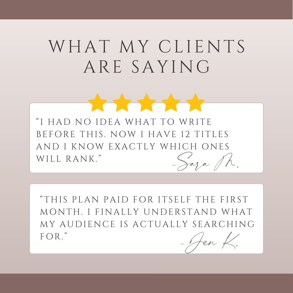 SEO Keyword Plan Customer Love