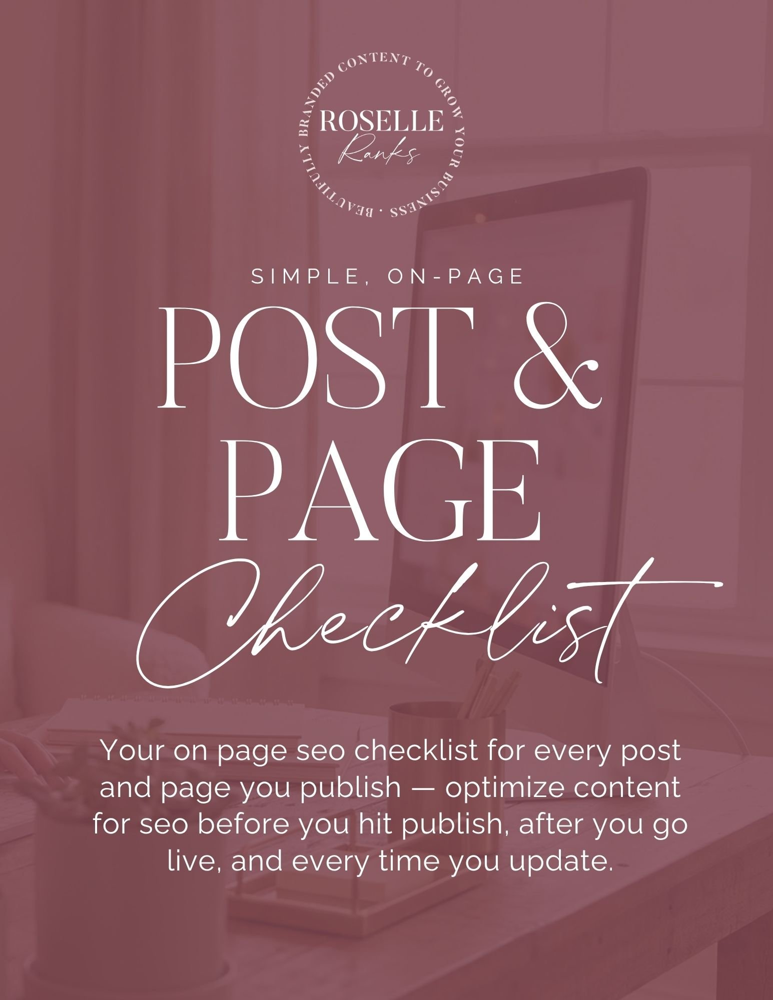 SEO On Page Checklist